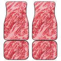 Wagyu Beef Meat Print Front and Back Car Floor Mats