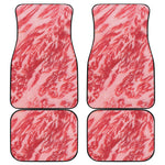 Wagyu Beef Meat Print Front and Back Car Floor Mats