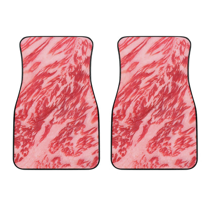Wagyu Beef Meat Print Front Car Floor Mats