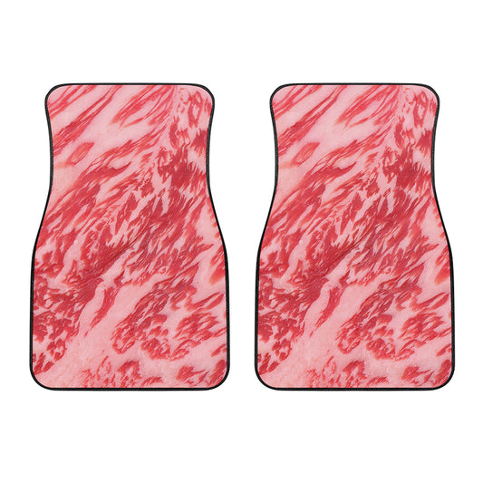 Wagyu Beef Meat Print Front Car Floor Mats