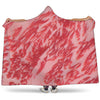 Wagyu Beef Meat Print Hooded Blanket