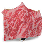 Wagyu Beef Meat Print Hooded Blanket
