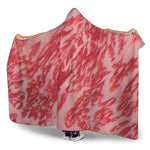 Wagyu Beef Meat Print Hooded Blanket