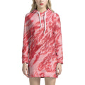 Wagyu Beef Meat Print Pullover Hoodie Dress