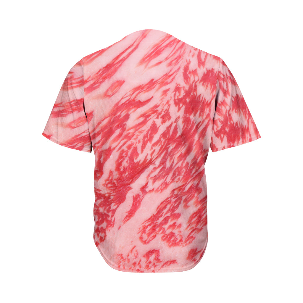 Wagyu Beef Meat Print Men's Baseball Jersey