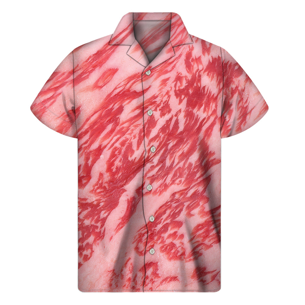 Wagyu Beef Meat Print Men's Short Sleeve Shirt