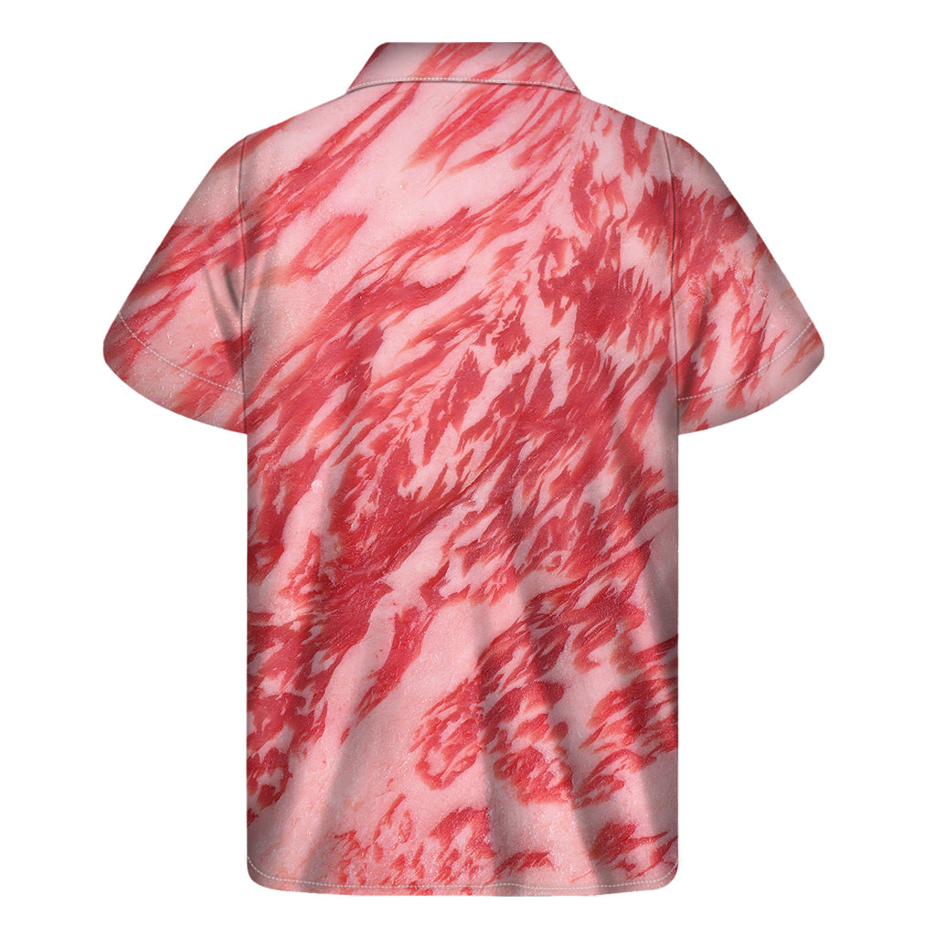 Wagyu Beef Meat Print Men's Short Sleeve Shirt