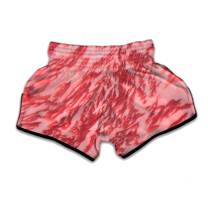 Wagyu Beef Meat Print Muay Thai Boxing Shorts