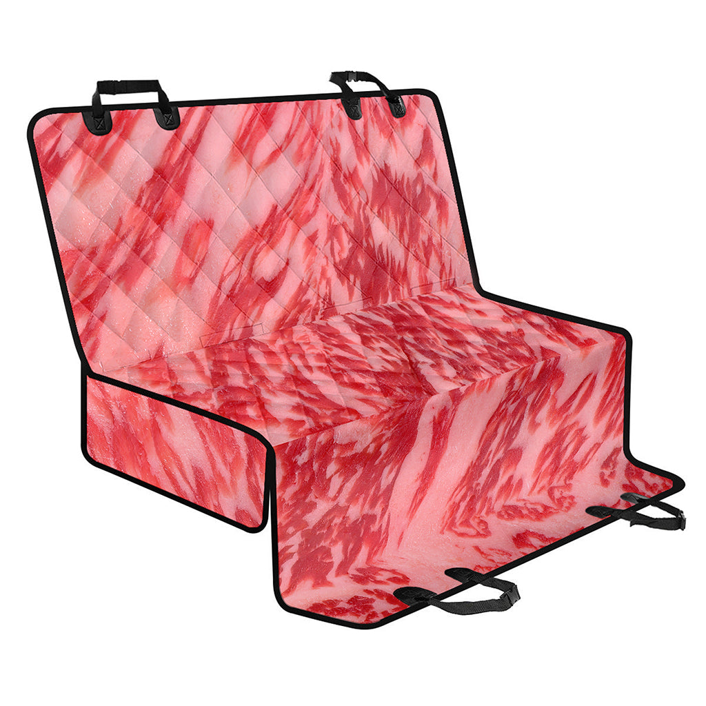 Wagyu Beef Meat Print Pet Car Back Seat Cover