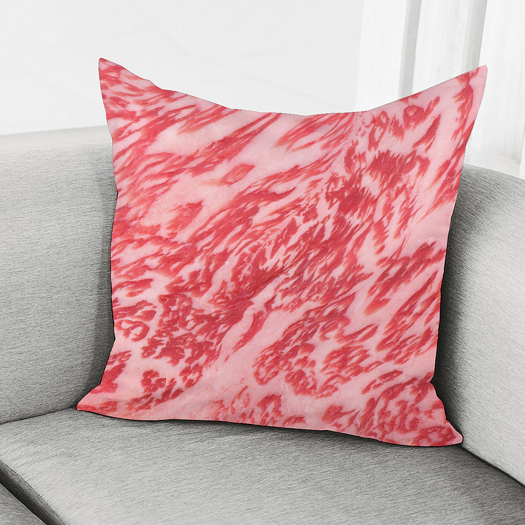 Wagyu Beef Meat Print Pillow Cover