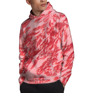 Wagyu Beef Meat Print Pullover Hoodie