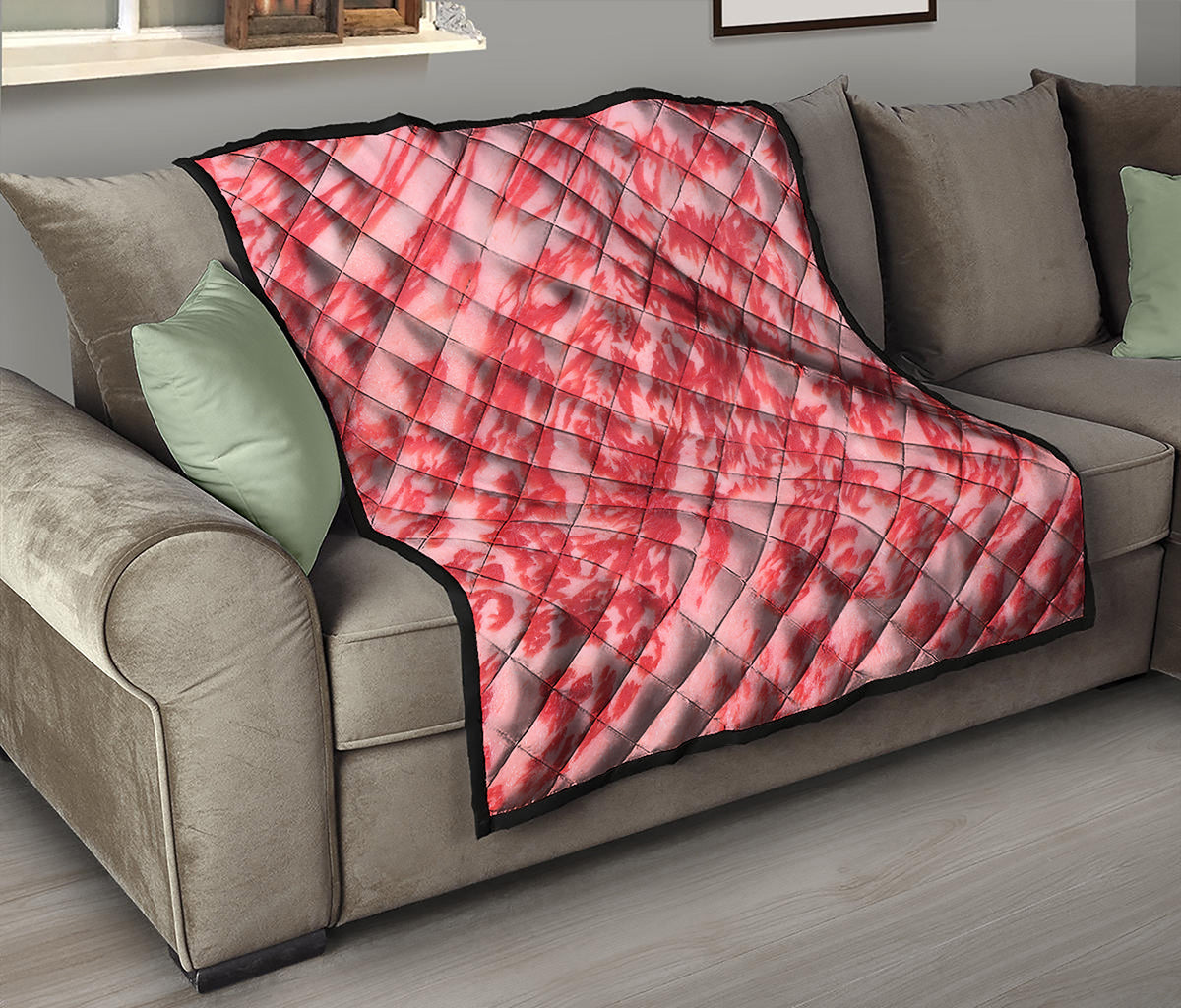 Wagyu Beef Meat Print Quilt