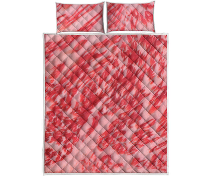 Wagyu Beef Meat Print Quilt Bed Set