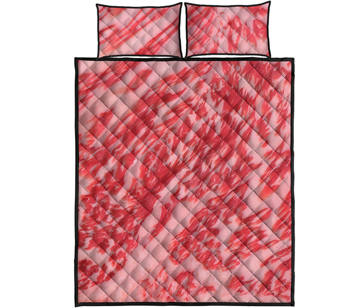 Wagyu Beef Meat Print Quilt Bed Set