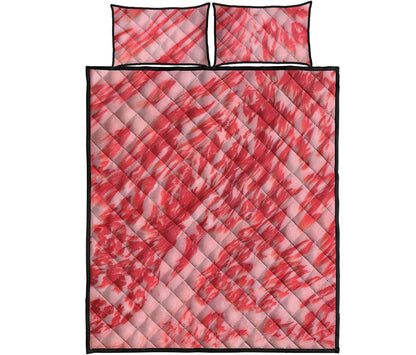 Wagyu Beef Meat Print Quilt Bed Set