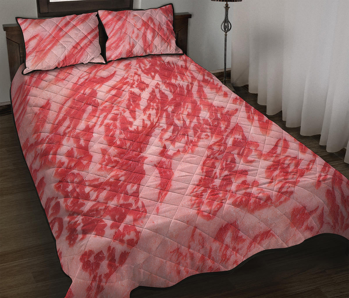 Wagyu Beef Meat Print Quilt Bed Set