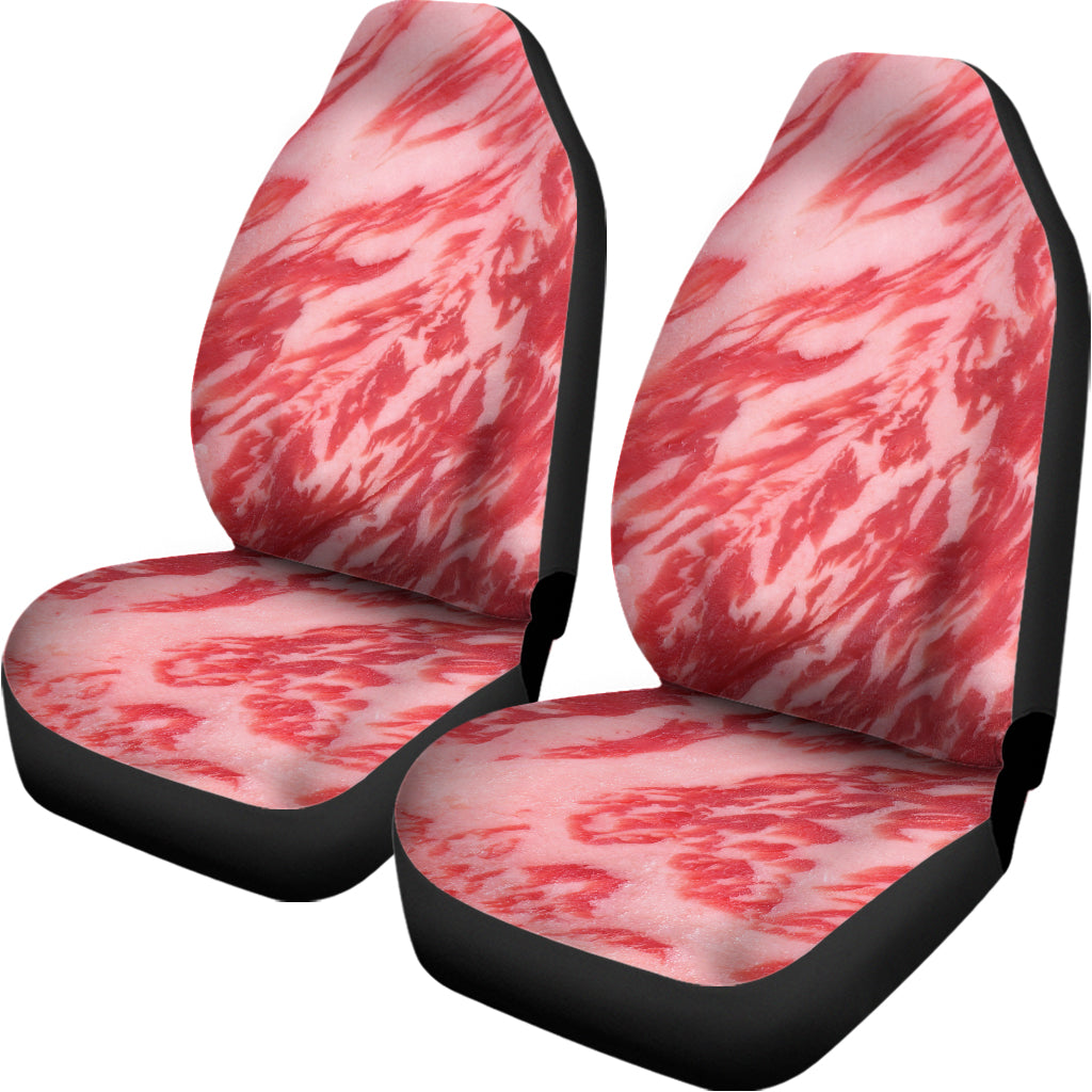 Wagyu Beef Meat Print Universal Fit Car Seat Covers