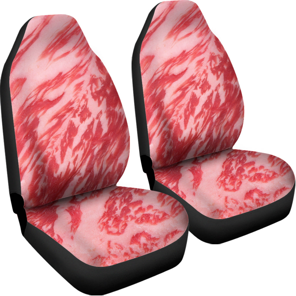 Wagyu Beef Meat Print Universal Fit Car Seat Covers