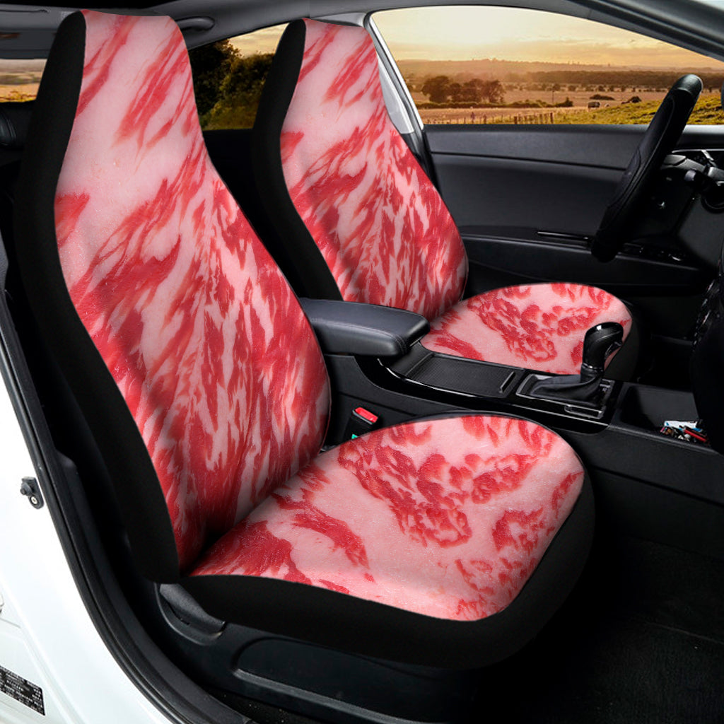 Wagyu Beef Meat Print Universal Fit Car Seat Covers