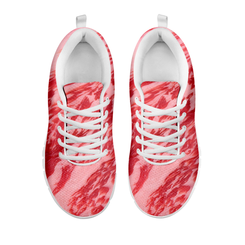 Wagyu Beef Meat Print White Sneakers