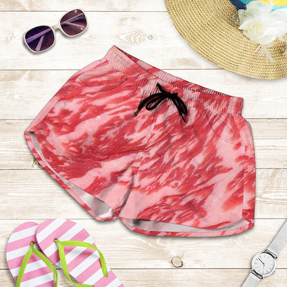Wagyu Beef Meat Print Women's Shorts