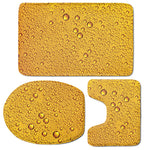 Water Drops On Beer Print 3 Piece Bath Mat Set
