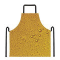 Water Drops On Beer Print Apron