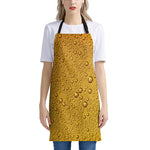 Water Drops On Beer Print Apron