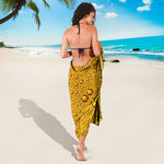 Water Drops On Beer Print Beach Sarong Wrap