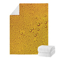 Water Drops On Beer Print Blanket