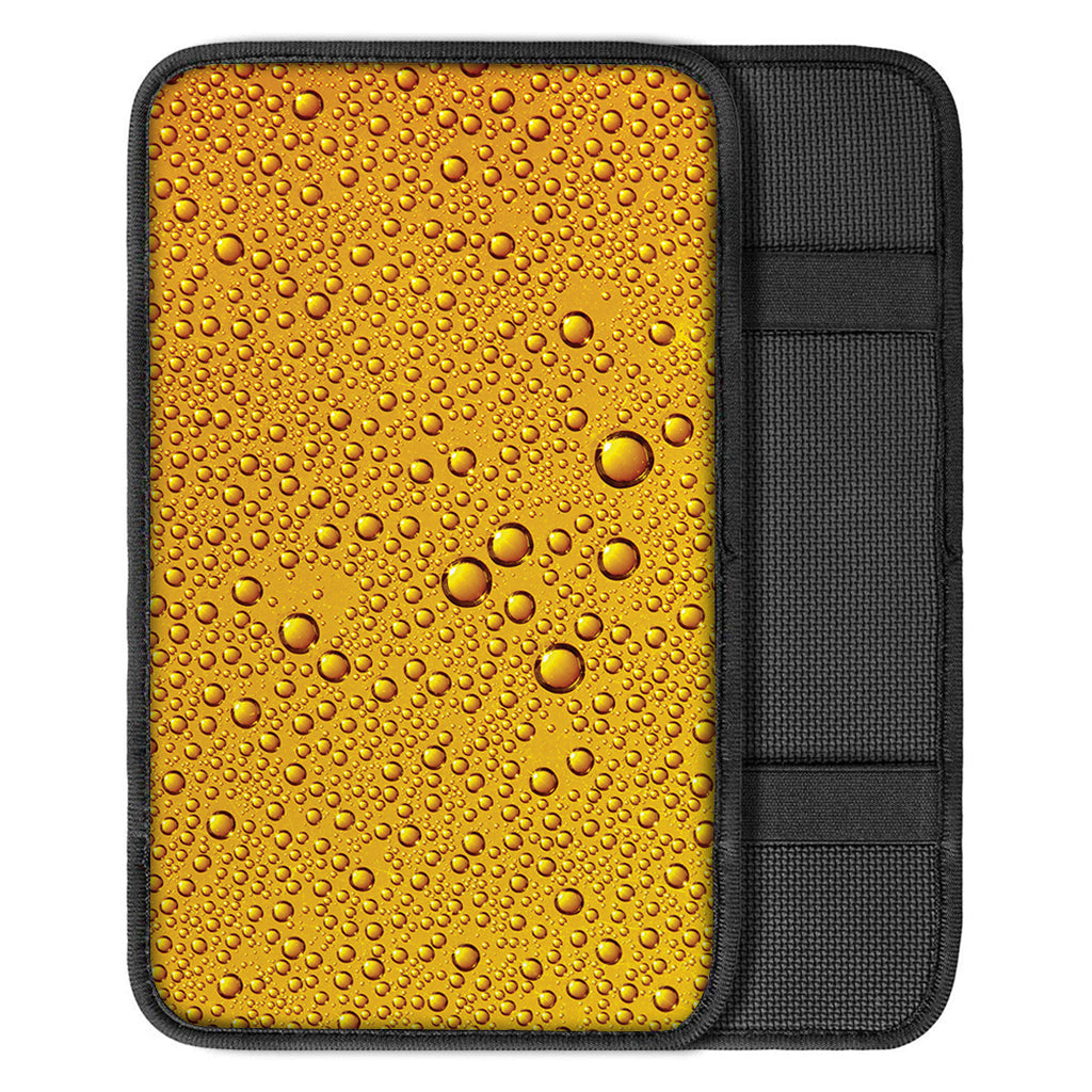 Water Drops On Beer Print Car Center Console Cover