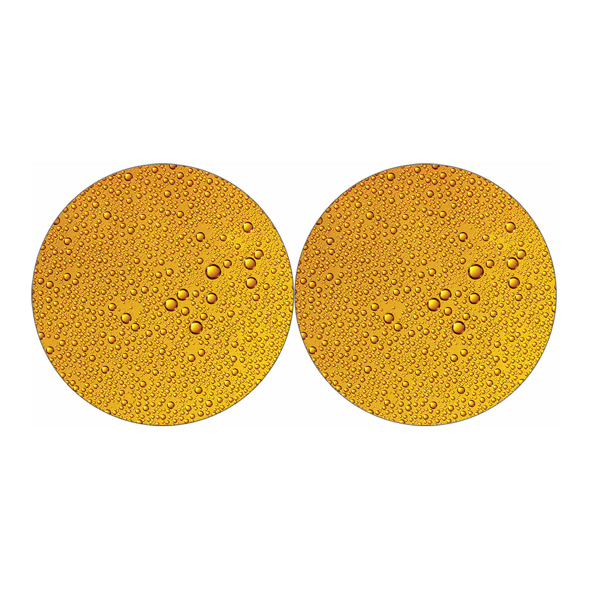 Water Drops On Beer Print Car Coasters