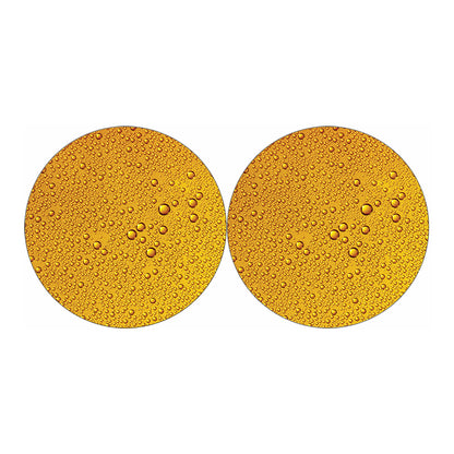 Water Drops On Beer Print Car Coasters