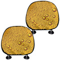 Water Drops On Beer Print Car Headrest Covers