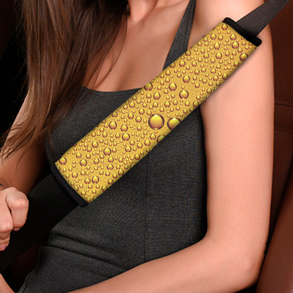 Water Drops On Beer Print Car Seat Belt Covers