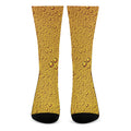 Water Drops On Beer Print Crew Socks