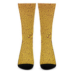 Water Drops On Beer Print Crew Socks