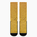Water Drops On Beer Print Crew Socks