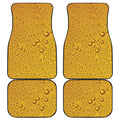 Water Drops On Beer Print Front and Back Car Floor Mats