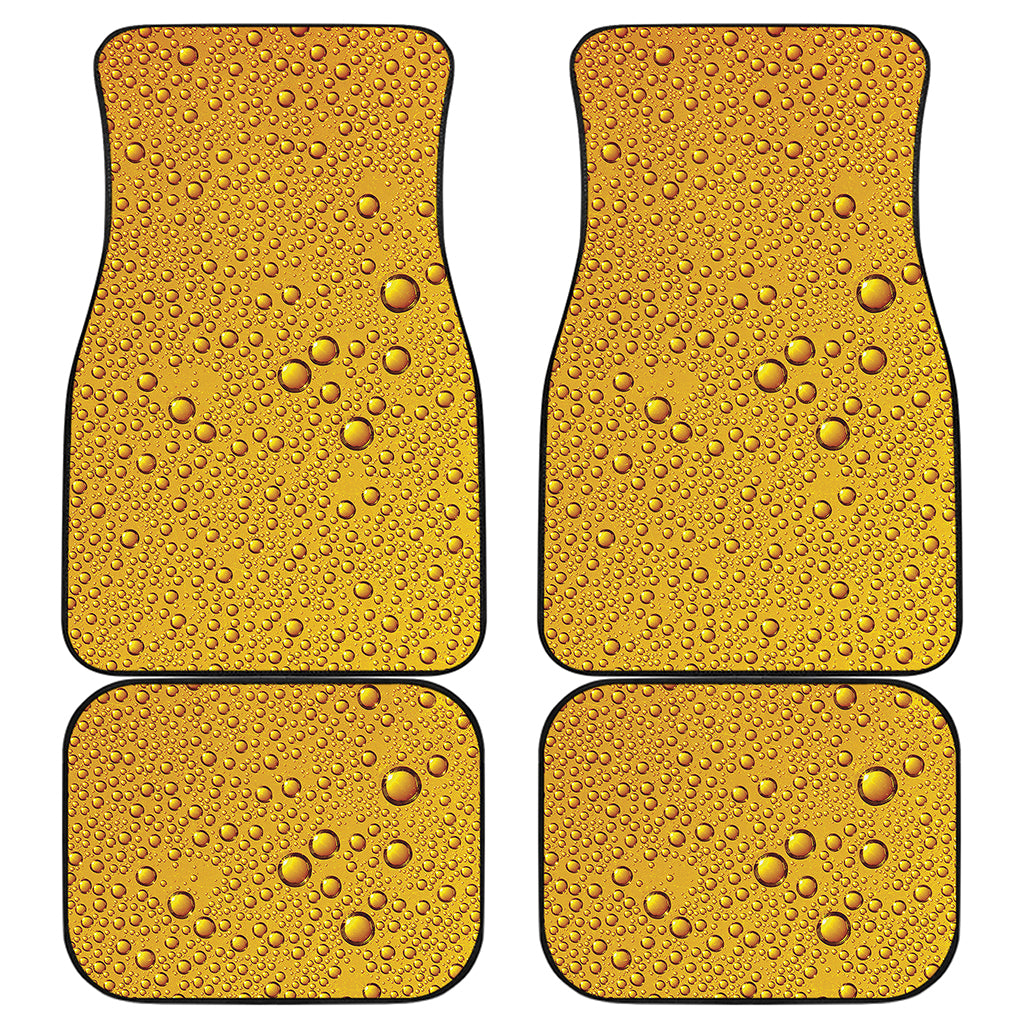 Water Drops On Beer Print Front and Back Car Floor Mats