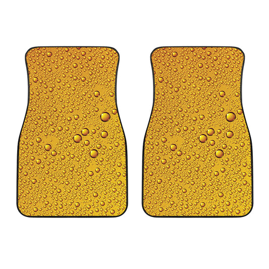 Water Drops On Beer Print Front Car Floor Mats