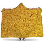 Water Drops On Beer Print Hooded Blanket