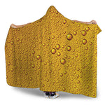 Water Drops On Beer Print Hooded Blanket