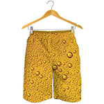 Water Drops On Beer Print Men's Shorts