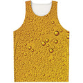 Water Drops On Beer Print Men's Tank Top