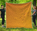 Water Drops On Beer Print Quilt