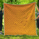 Water Drops On Beer Print Quilt