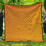 Water Drops On Beer Print Quilt