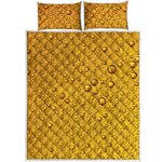Water Drops On Beer Print Quilt Bed Set