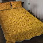Water Drops On Beer Print Quilt Bed Set